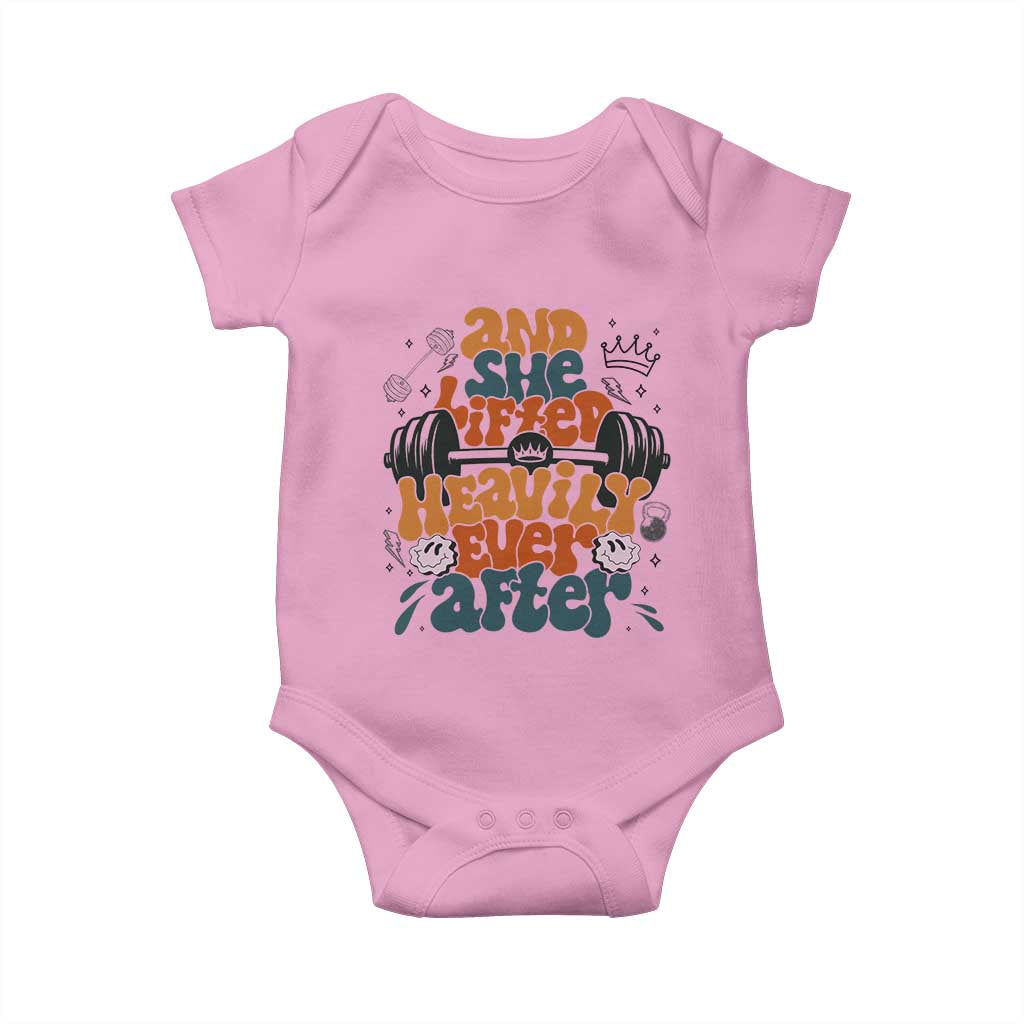 And She Lifted Heavily Ever After Baby Onesie Funny Gym Workout Gift - Wonder Print Shop