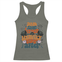 And She Lifted Heavily Ever After Racerback Tank Top Funny Gym Workout Gift - Wonder Print Shop