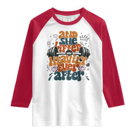 And She Lifted Heavily Ever After Raglan Shirt Funny Gym Workout Gift - Wonder Print Shop