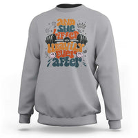 And She Lifted Heavily Ever After Sweatshirt Funny Gym Workout Gift - Wonder Print Shop