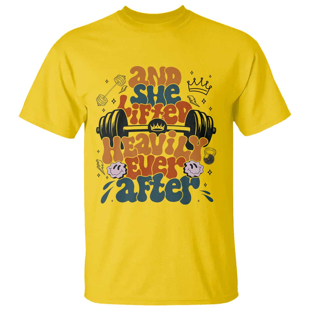 And She Lifted Heavily Ever After T Shirt Funny Gym Workout Gift - Wonder Print Shop