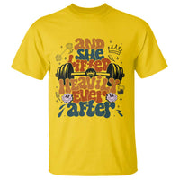 And She Lifted Heavily Ever After T Shirt Funny Gym Workout Gift - Wonder Print Shop