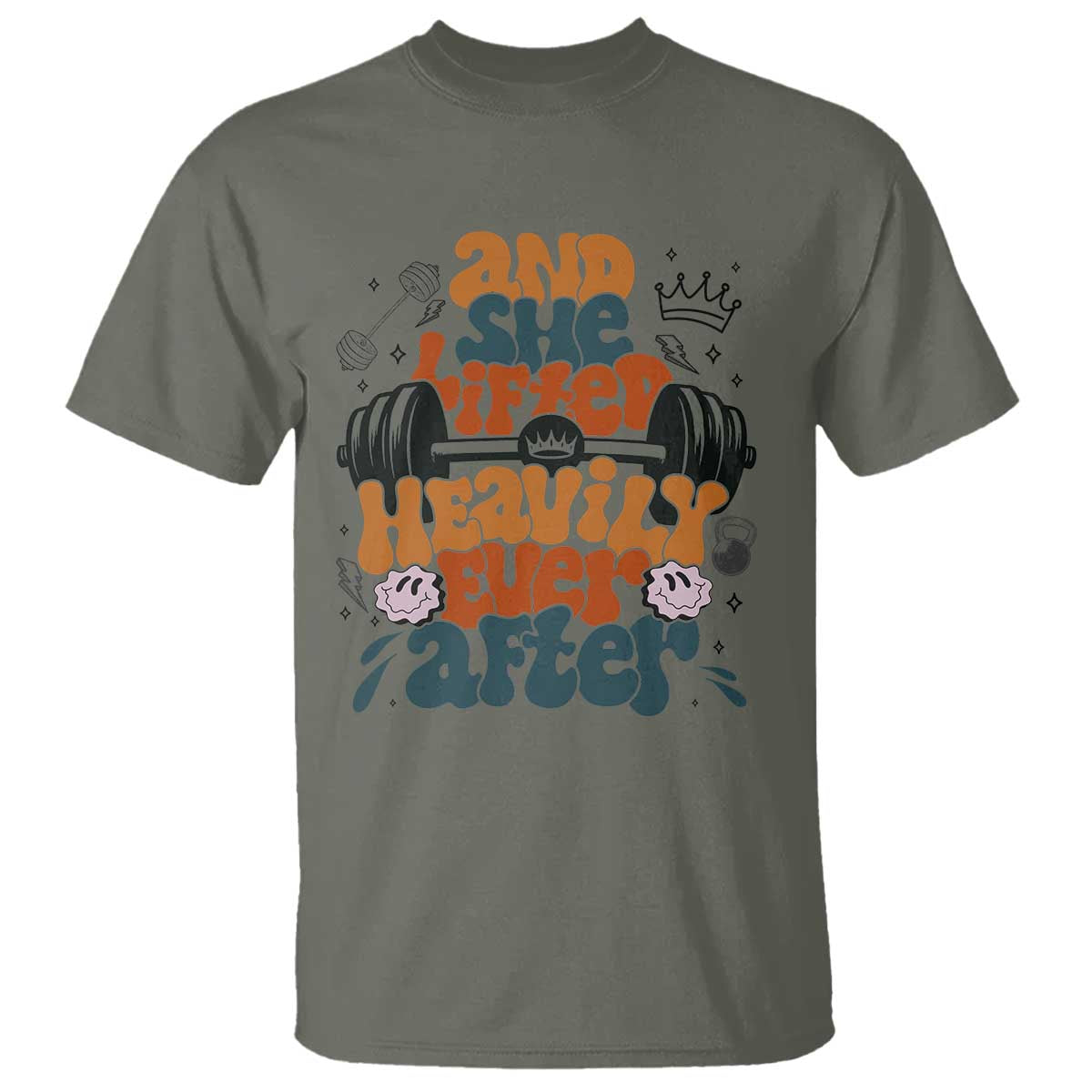 And She Lifted Heavily Ever After T Shirt Funny Gym Workout Gift - Wonder Print Shop