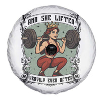 And She Lifted Heavily Ever After Spare Tire Cover Women Weightlifting Humor Gift - Wonder Print Shop