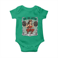 And She Lifted Heavily Ever After Baby Onesie Women Weightlifting Humor Gift - Wonder Print Shop