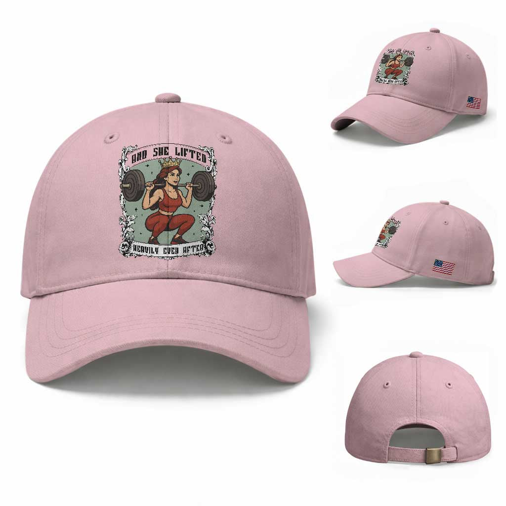 And She Lifted Heavily Ever After Baseball Cap Women Weightlifting Humor Gift