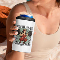 And She Lifted Heavily Ever After 4 in 1 Can Cooler Tumbler Women Weightlifting Humor Gift