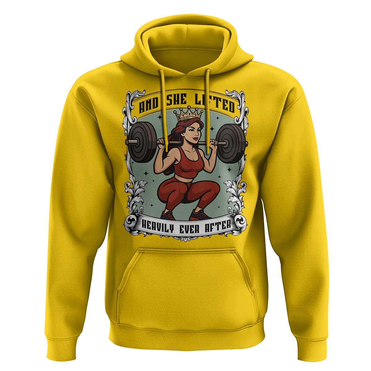 And She Lifted Heavily Ever After Hoodie Women Weightlifting Humor Gift - Wonder Print Shop