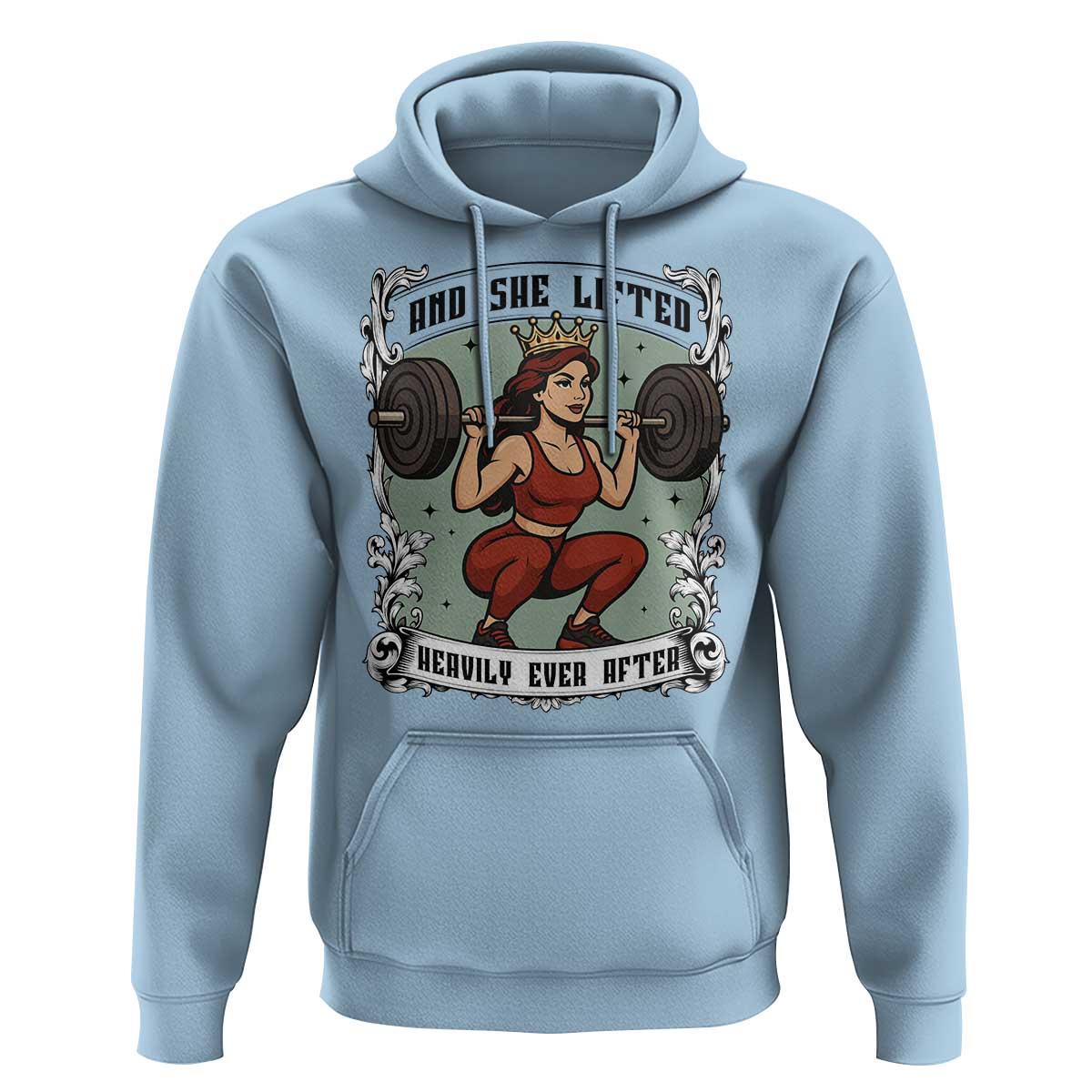 And She Lifted Heavily Ever After Hoodie Women Weightlifting Humor Gift - Wonder Print Shop