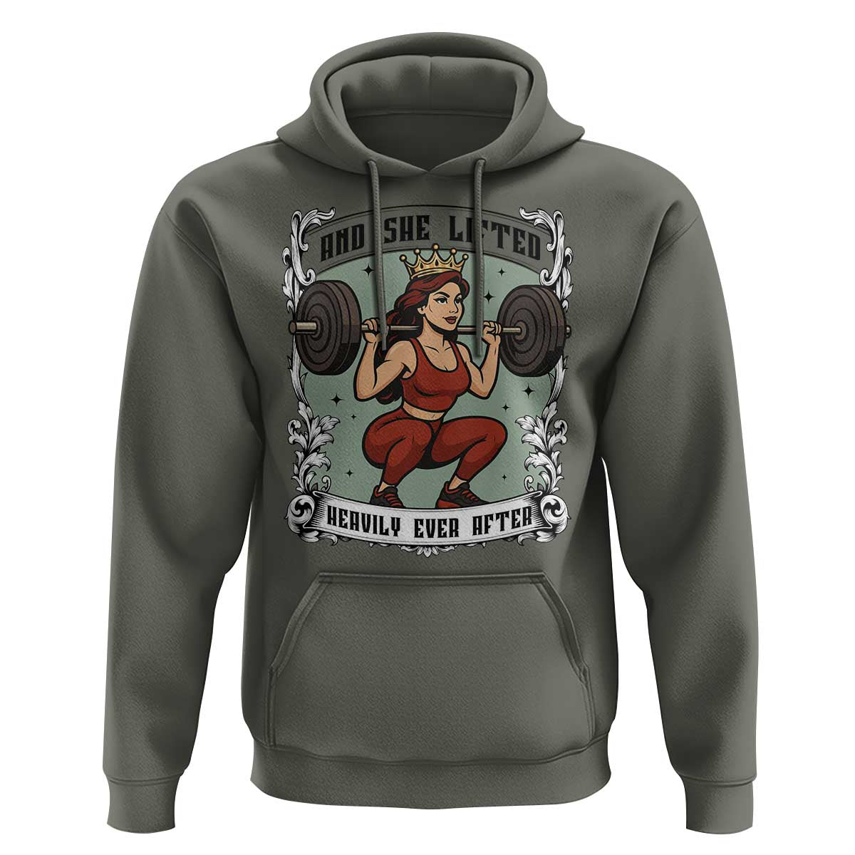 And She Lifted Heavily Ever After Hoodie Women Weightlifting Humor Gift - Wonder Print Shop