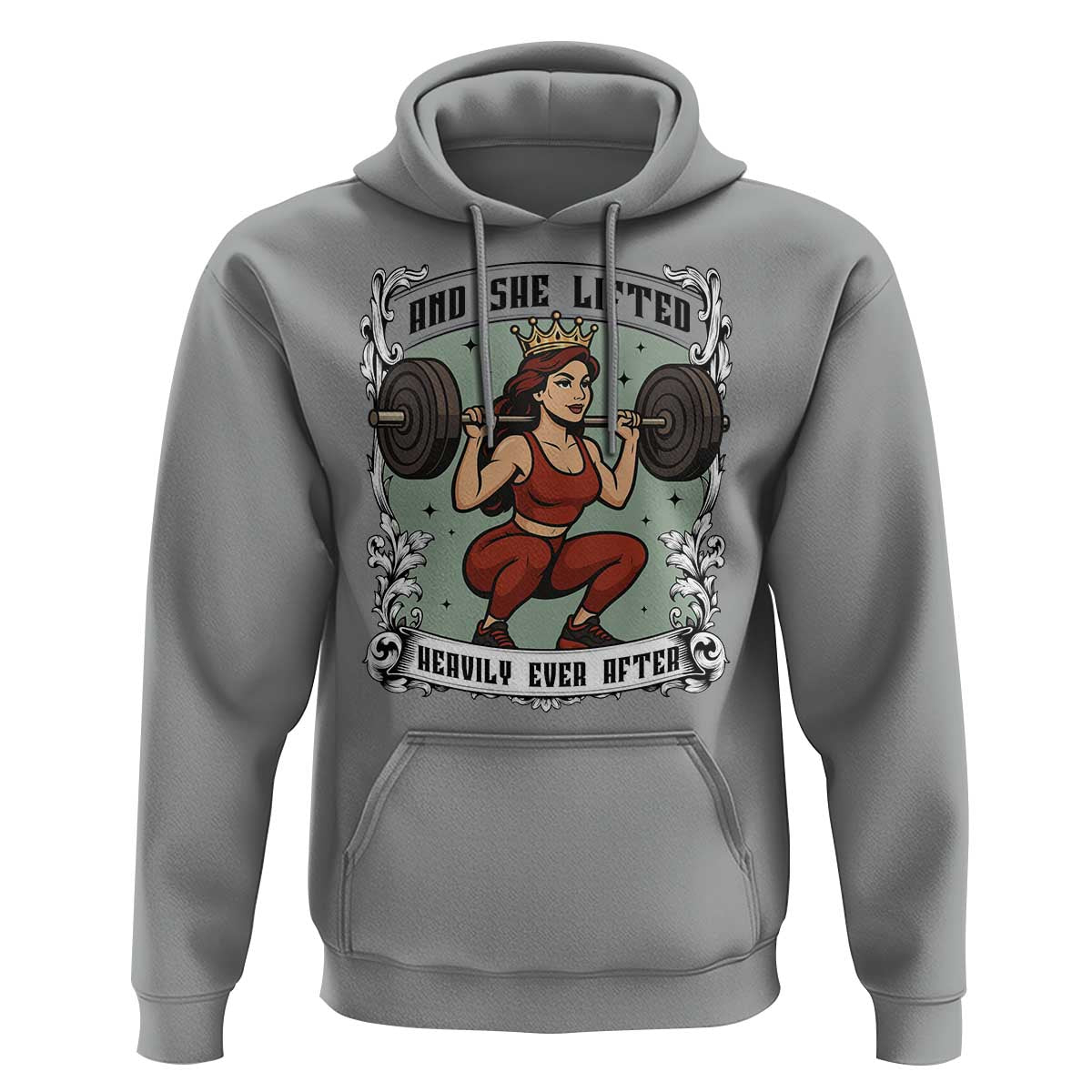 And She Lifted Heavily Ever After Hoodie Women Weightlifting Humor Gift - Wonder Print Shop