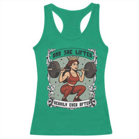 And She Lifted Heavily Ever After Racerback Tank Top Women Weightlifting Humor Gift - Wonder Print Shop