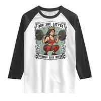 And She Lifted Heavily Ever After Raglan Shirt Women Weightlifting Humor Gift - Wonder Print Shop
