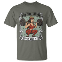 And She Lifted Heavily Ever After T Shirt Women Weightlifting Humor Gift - Wonder Print Shop