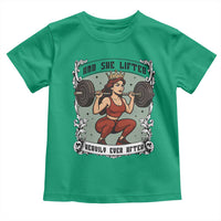 And She Lifted Heavily Ever After Toddler T Shirt Women Weightlifting Humor Gift - Wonder Print Shop
