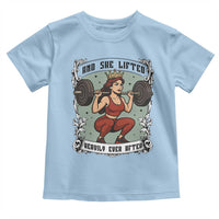 And She Lifted Heavily Ever After Toddler T Shirt Women Weightlifting Humor Gift - Wonder Print Shop