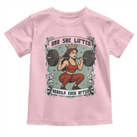And She Lifted Heavily Ever After Toddler T Shirt Women Weightlifting Humor Gift - Wonder Print Shop