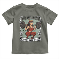 And She Lifted Heavily Ever After Toddler T Shirt Women Weightlifting Humor Gift - Wonder Print Shop