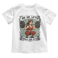 And She Lifted Heavily Ever After Toddler T Shirt Women Weightlifting Humor Gift - Wonder Print Shop