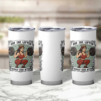 And She Lifted Heavily Ever After Tumbler Cup Women Weightlifting Humor Gift