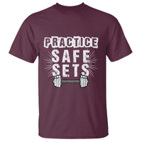 Practice Safe Sets T Shirt Funny Gym Workout Gift - Wonder Print Shop