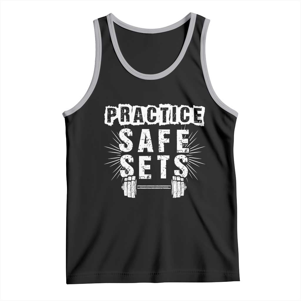 Practice Safe Sets Tank Top Funny Gym Workout Gift - Wonder Print Shop