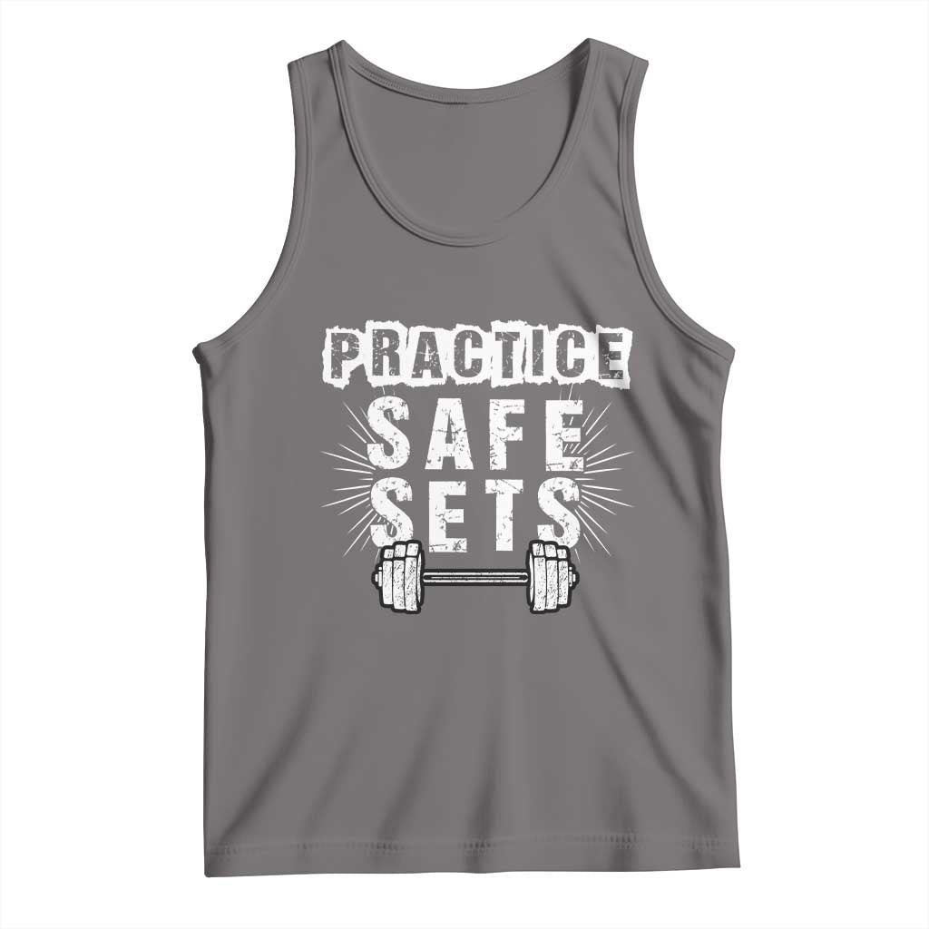Practice Safe Sets Tank Top Funny Gym Workout Gift - Wonder Print Shop