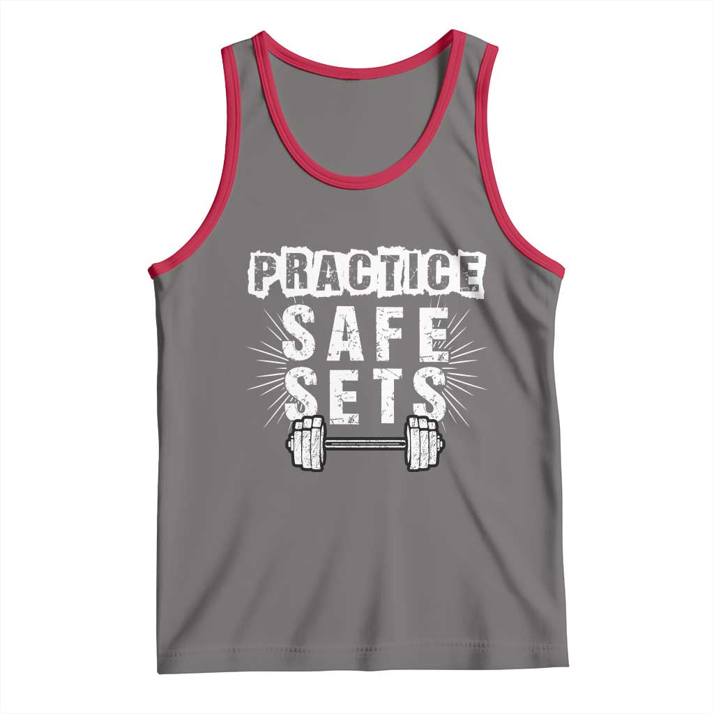 Practice Safe Sets Tank Top Funny Gym Workout Gift - Wonder Print Shop
