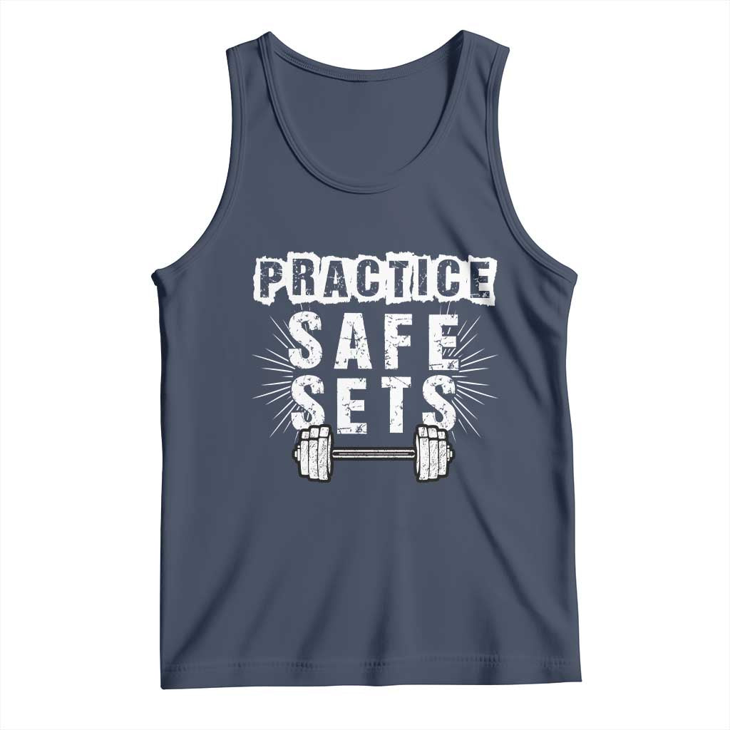 Practice Safe Sets Tank Top Funny Gym Workout Gift - Wonder Print Shop