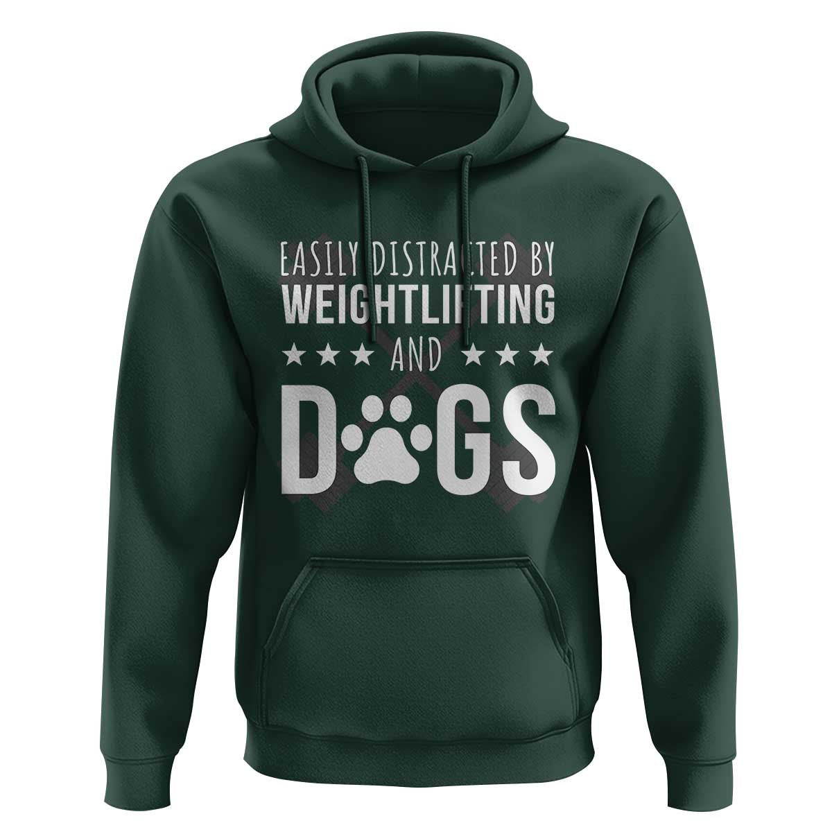 Easily Distracted By Weightlifting And Dogs Hoodie Funny Gym Gift - Wonder Print Shop