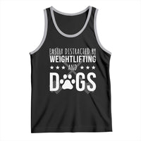 Easily Distracted By Weightlifting And Dogs Tank Top Funny Gym Gift - Wonder Print Shop
