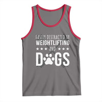 Easily Distracted By Weightlifting And Dogs Tank Top Funny Gym Gift - Wonder Print Shop