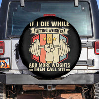 If I Die While Lifting Weights Spare Tire Cover Funny Weightlifting Fitness Gift - Wonder Print Shop