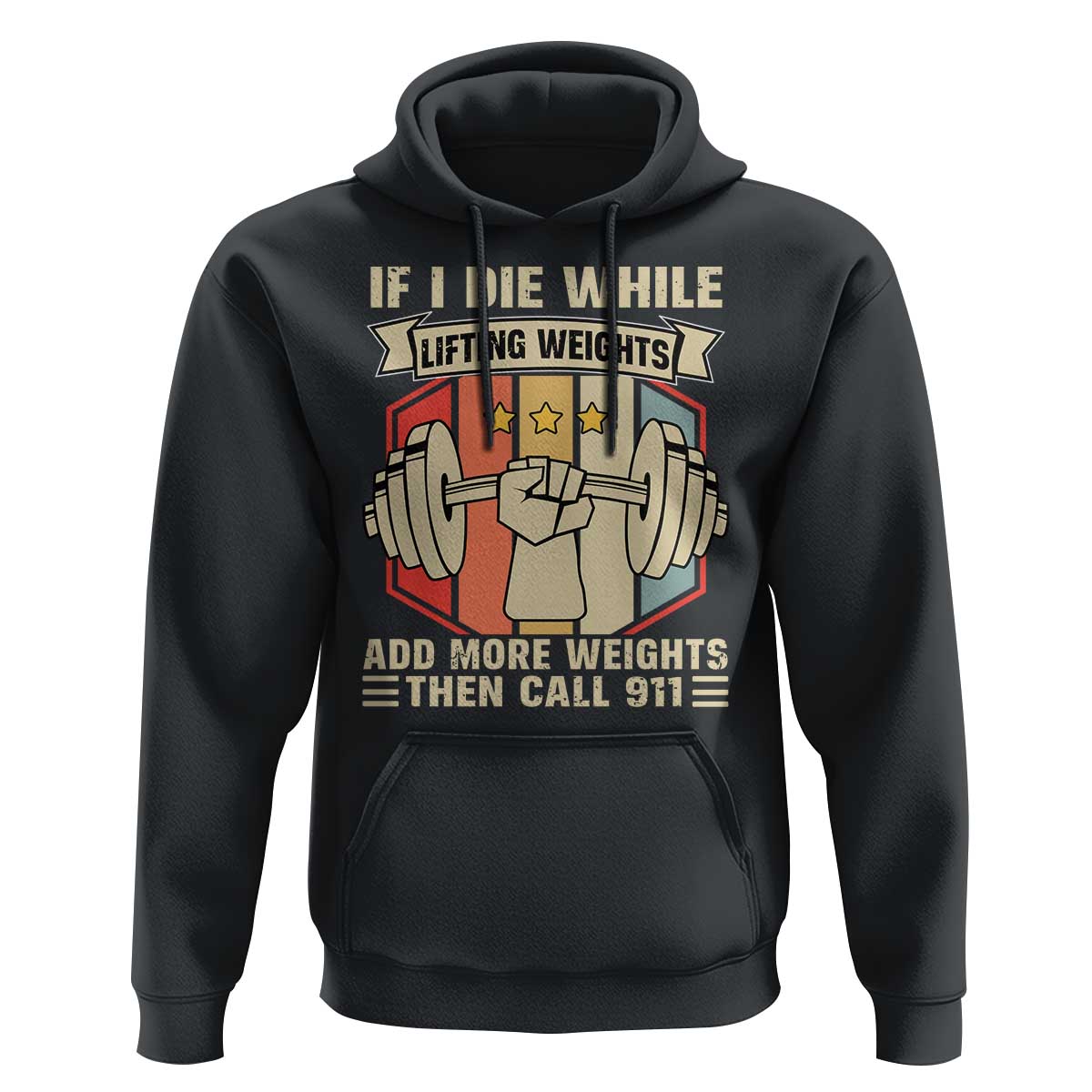 If I Die While Lifting Weights Hoodie Funny Weightlifting Fitness Gift - Wonder Print Shop