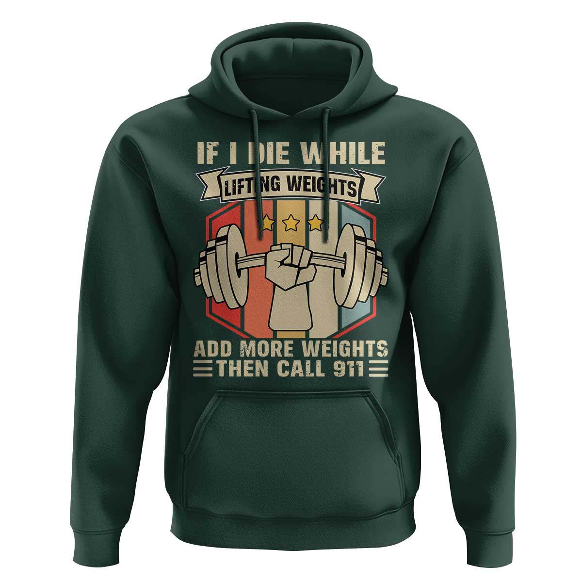 If I Die While Lifting Weights Hoodie Funny Weightlifting Fitness Gift - Wonder Print Shop