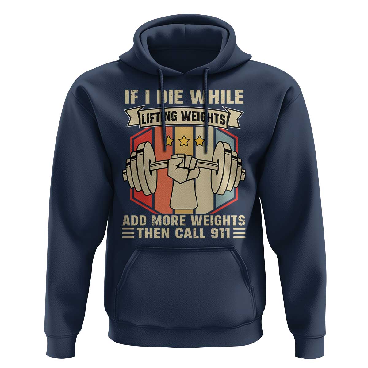 If I Die While Lifting Weights Hoodie Funny Weightlifting Fitness Gift - Wonder Print Shop