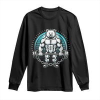 Funny Gym Workout Humor Long Sleeve Shirt Cute Weightlifting Bear Gift - Wonder Print Shop