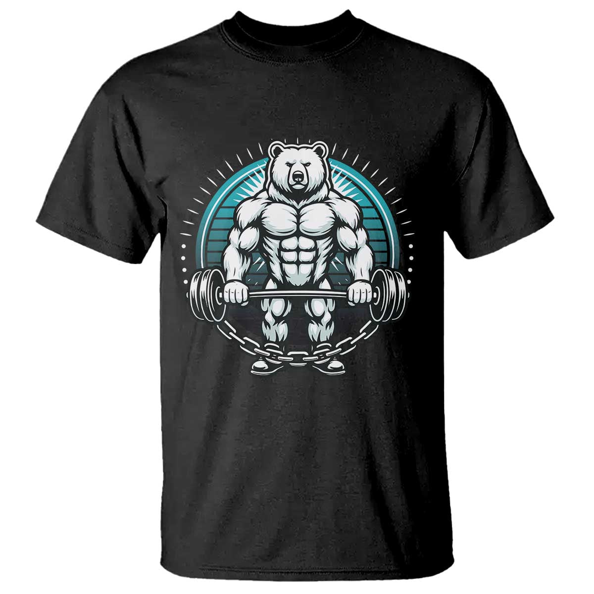 Funny Gym Workout Humor T Shirt Cute Weightlifting Bear Gift - Wonder Print Shop