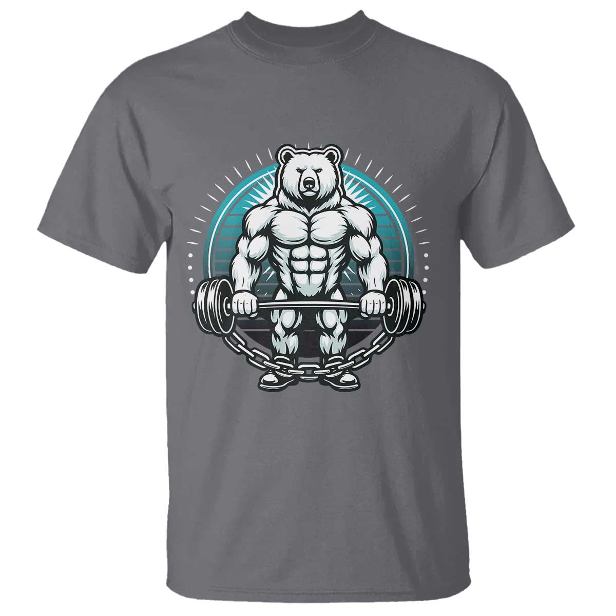 Funny Gym Workout Humor T Shirt Cute Weightlifting Bear Gift - Wonder Print Shop