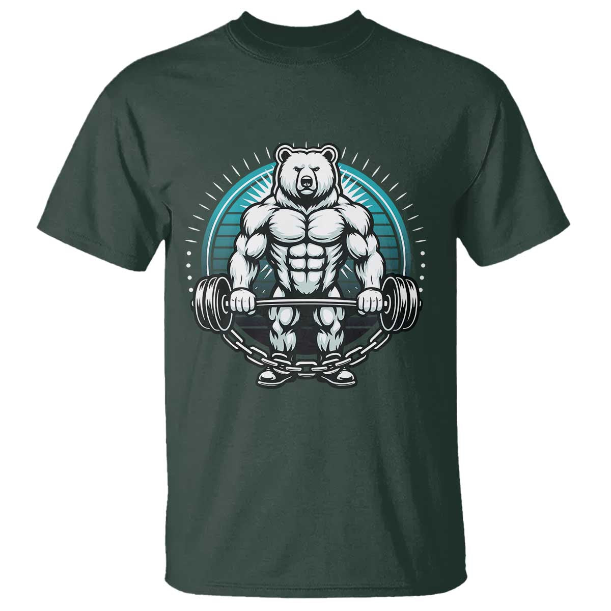 Funny Gym Workout Humor T Shirt Cute Weightlifting Bear Gift - Wonder Print Shop