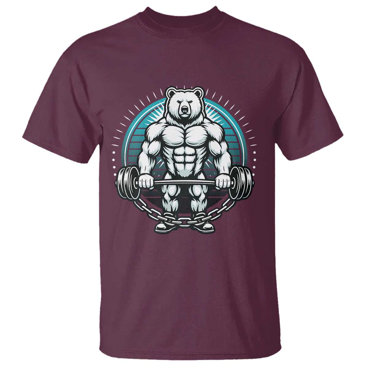 Funny Gym Workout Humor T Shirt Cute Weightlifting Bear Gift - Wonder Print Shop