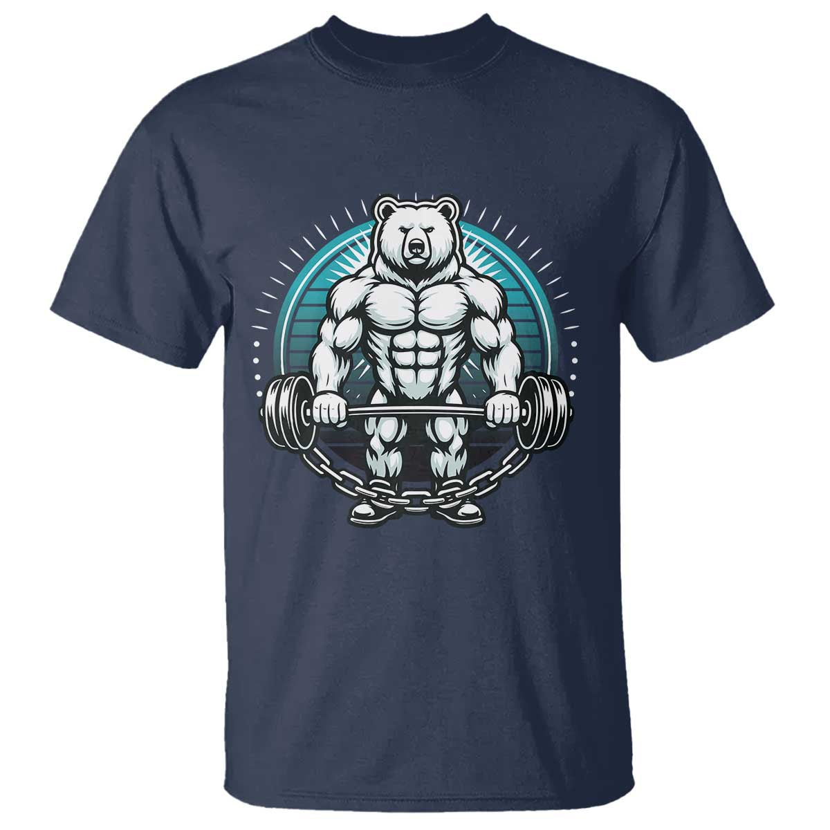 Funny Gym Workout Humor T Shirt Cute Weightlifting Bear Gift - Wonder Print Shop