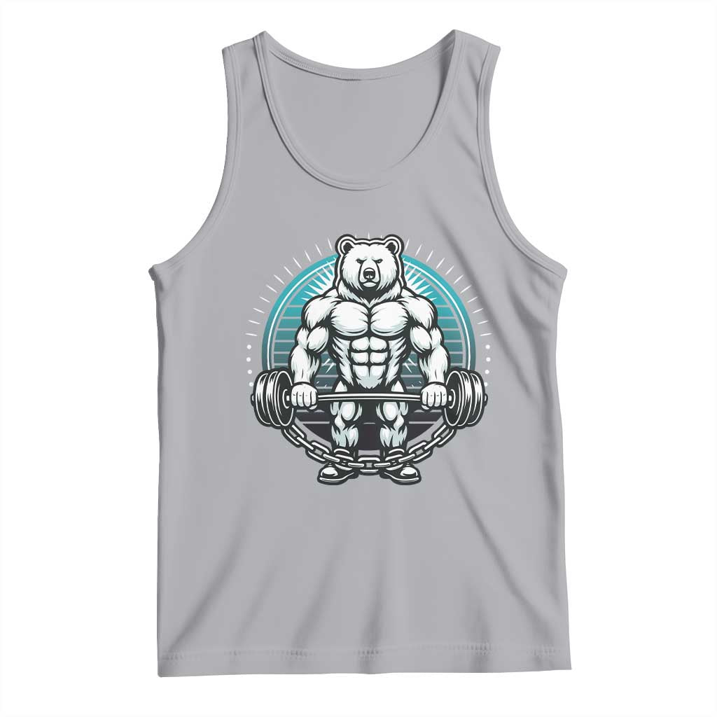 Funny Gym Workout Humor Tank Top Cute Weightlifting Bear Gift - Wonder Print Shop