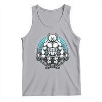 Funny Gym Workout Humor Tank Top Cute Weightlifting Bear Gift - Wonder Print Shop