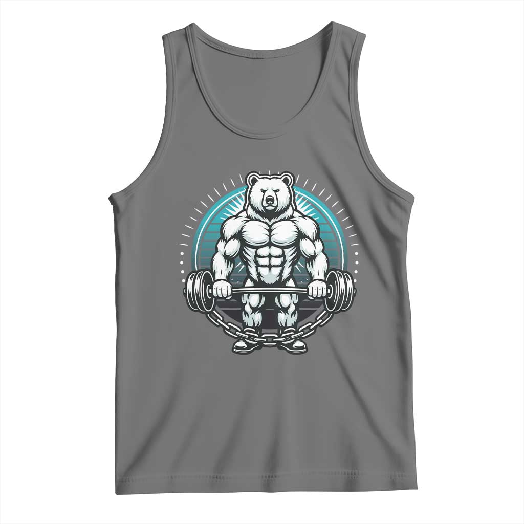 Funny Gym Workout Humor Tank Top Cute Weightlifting Bear Gift - Wonder Print Shop