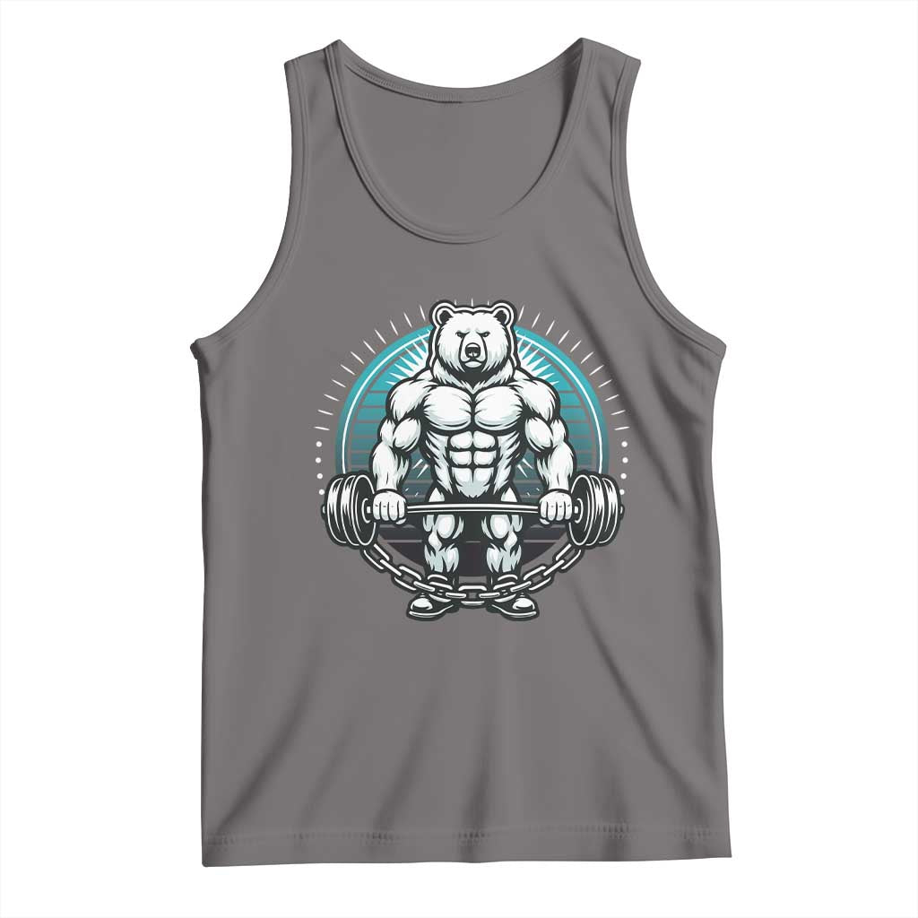 Funny Gym Workout Humor Tank Top Cute Weightlifting Bear Gift - Wonder Print Shop