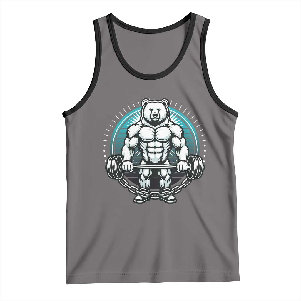 Funny Gym Workout Humor Tank Top Cute Weightlifting Bear Gift - Wonder Print Shop