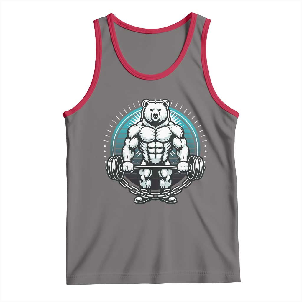 Funny Gym Workout Humor Tank Top Cute Weightlifting Bear Gift - Wonder Print Shop
