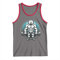 Funny Gym Workout Humor Tank Top Cute Weightlifting Bear Gift - Wonder Print Shop