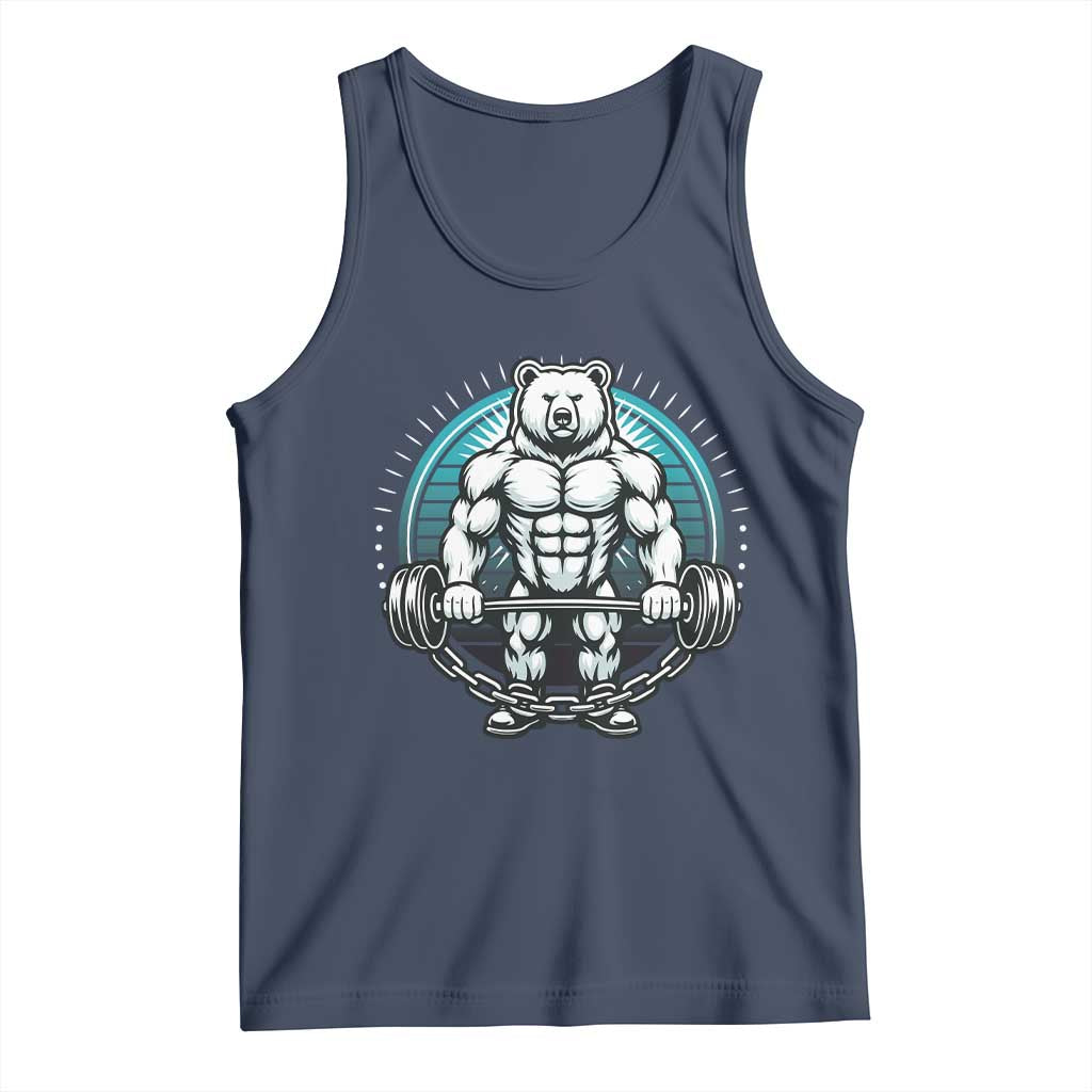 Funny Gym Workout Humor Tank Top Cute Weightlifting Bear Gift - Wonder Print Shop